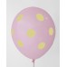 Pink - Lemon Yellow Polkadots Printed Balloons